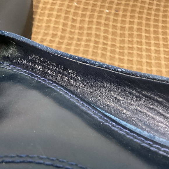 Tory Burch Sz 7 M Rosalinda Blue Suede Denim Pointed Flat with Bow Ballerinas - Picture 10 of 10